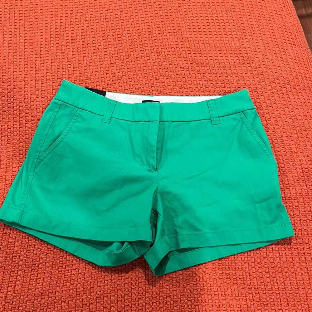 NWT J.crew factory green shorts size 4